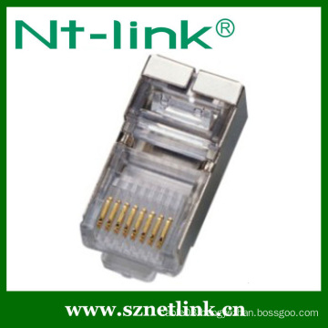 gold plating shield rj45 modular plug